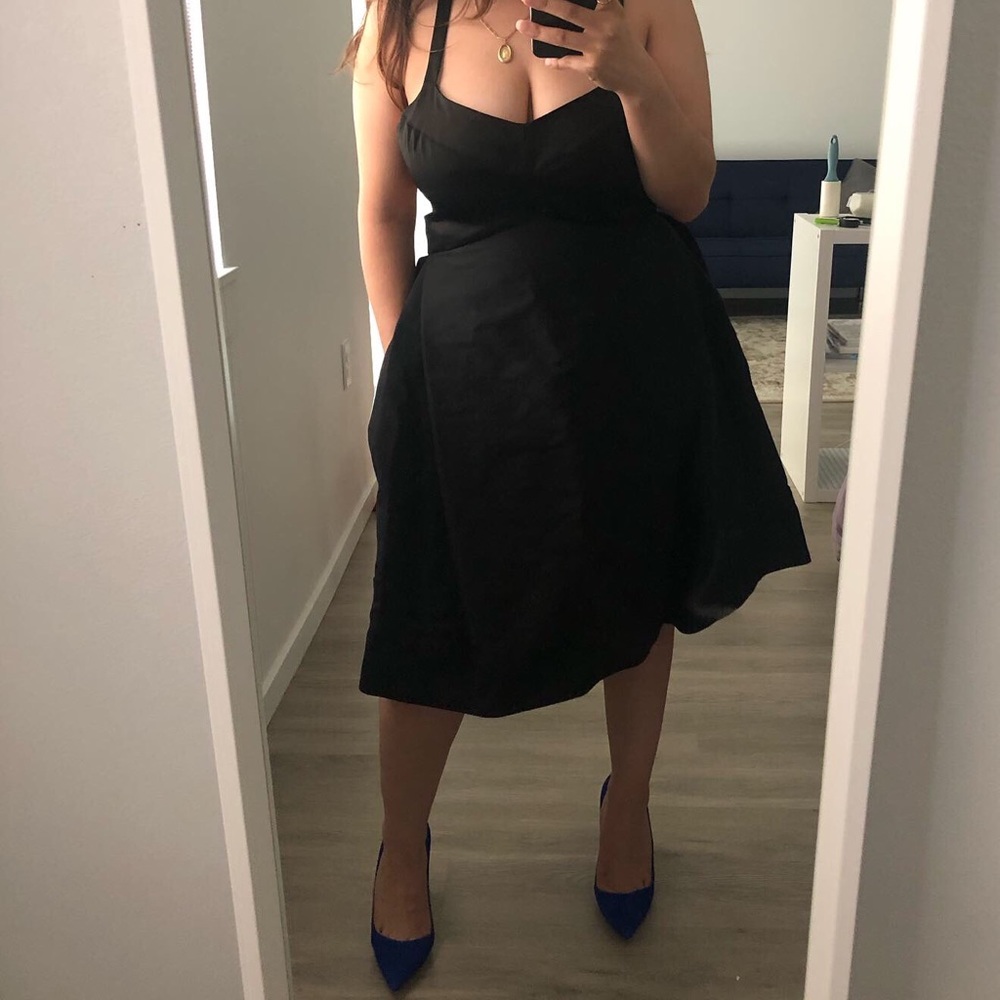 Black back cut out Halston dress ( size 10)